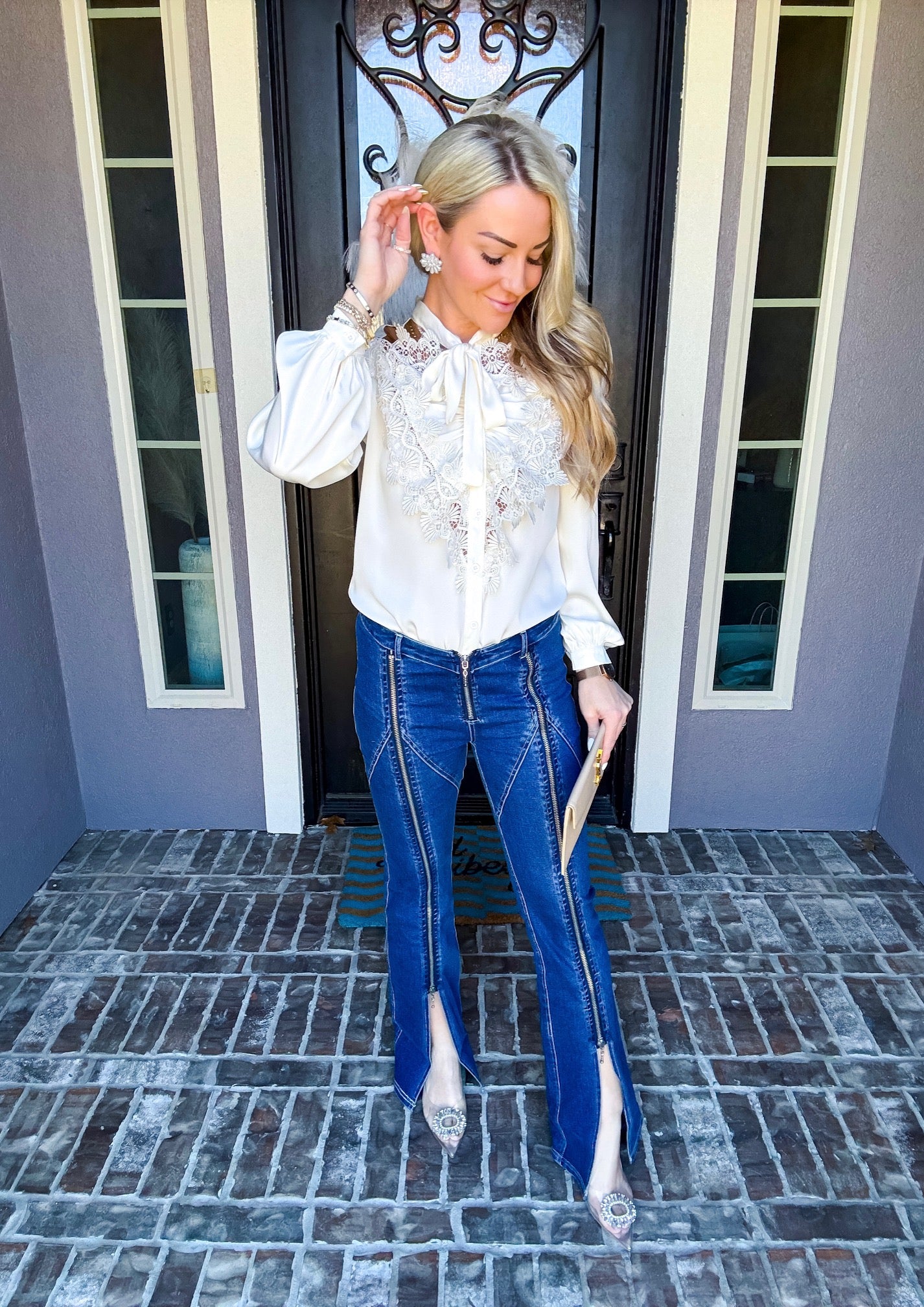 Butter Me Up Buttercup Lace Blouse