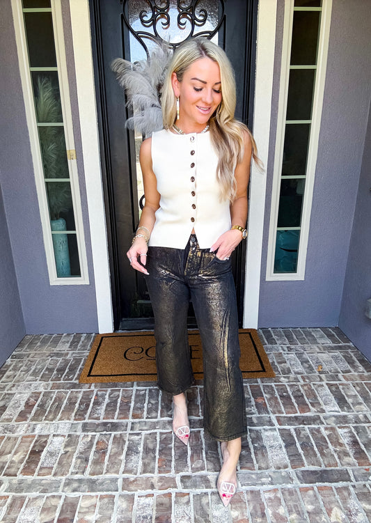 Into The Night Gold Foil Jeans