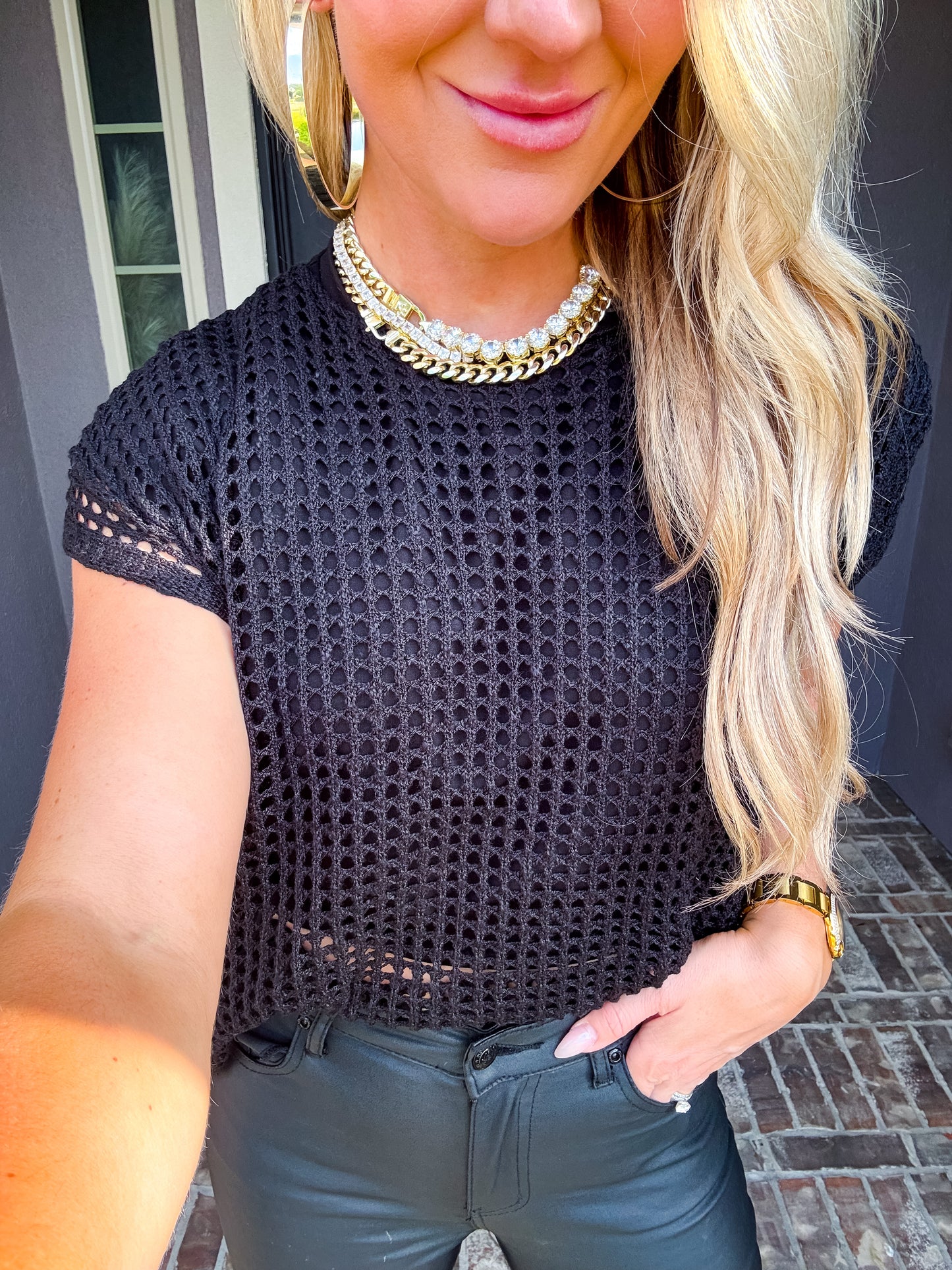She's So Classic Knit Top - Black