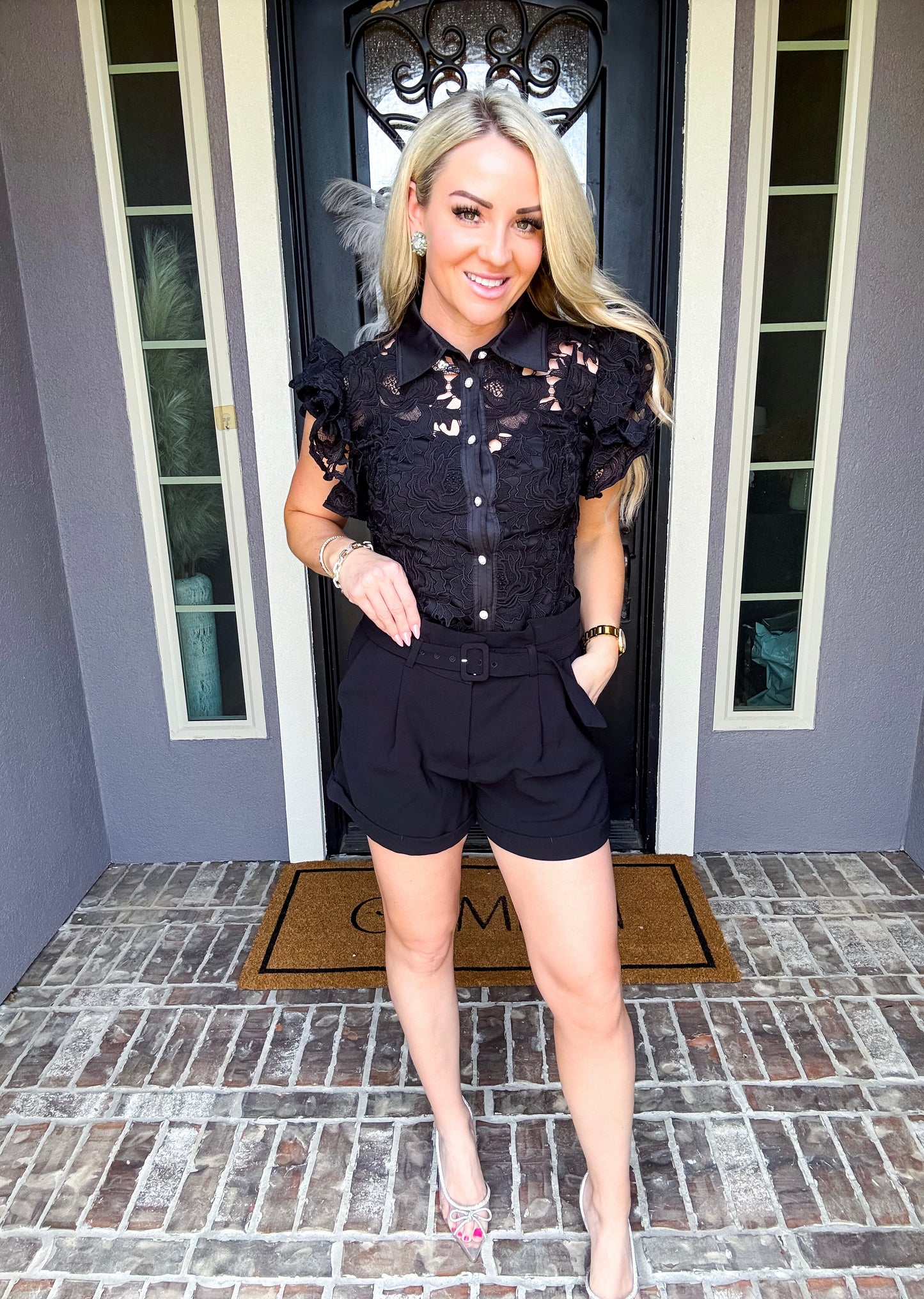 Keep It Polished Belted Shorts