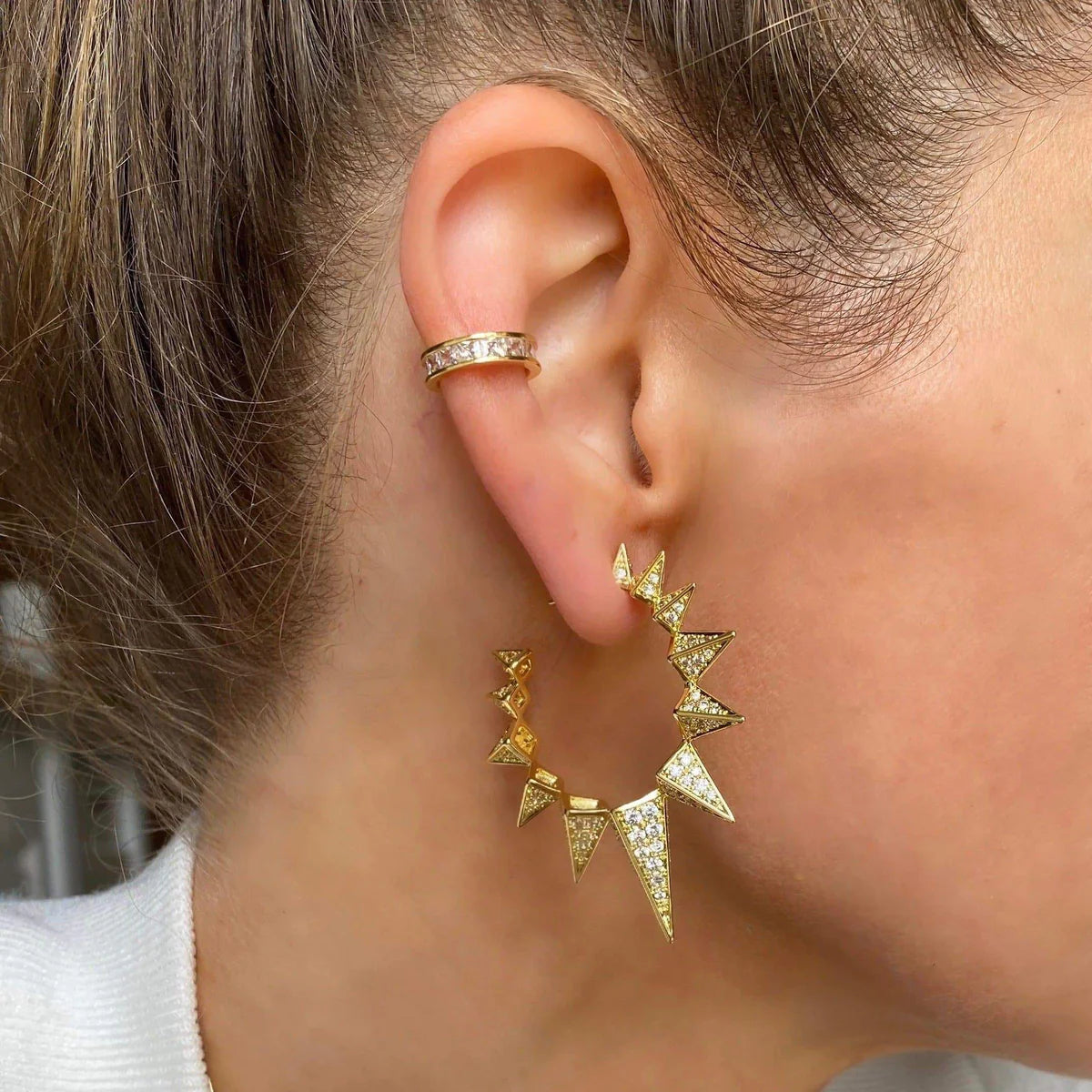 Gabriella Spiked Hoop Earrings