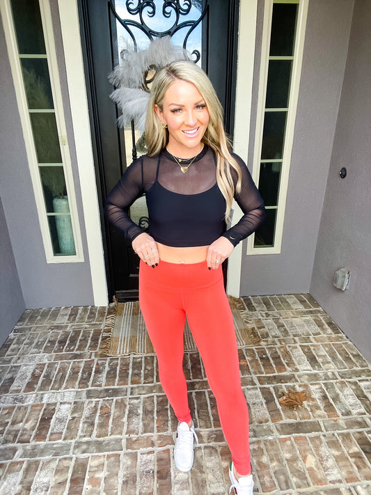 Coral Workout Leggings