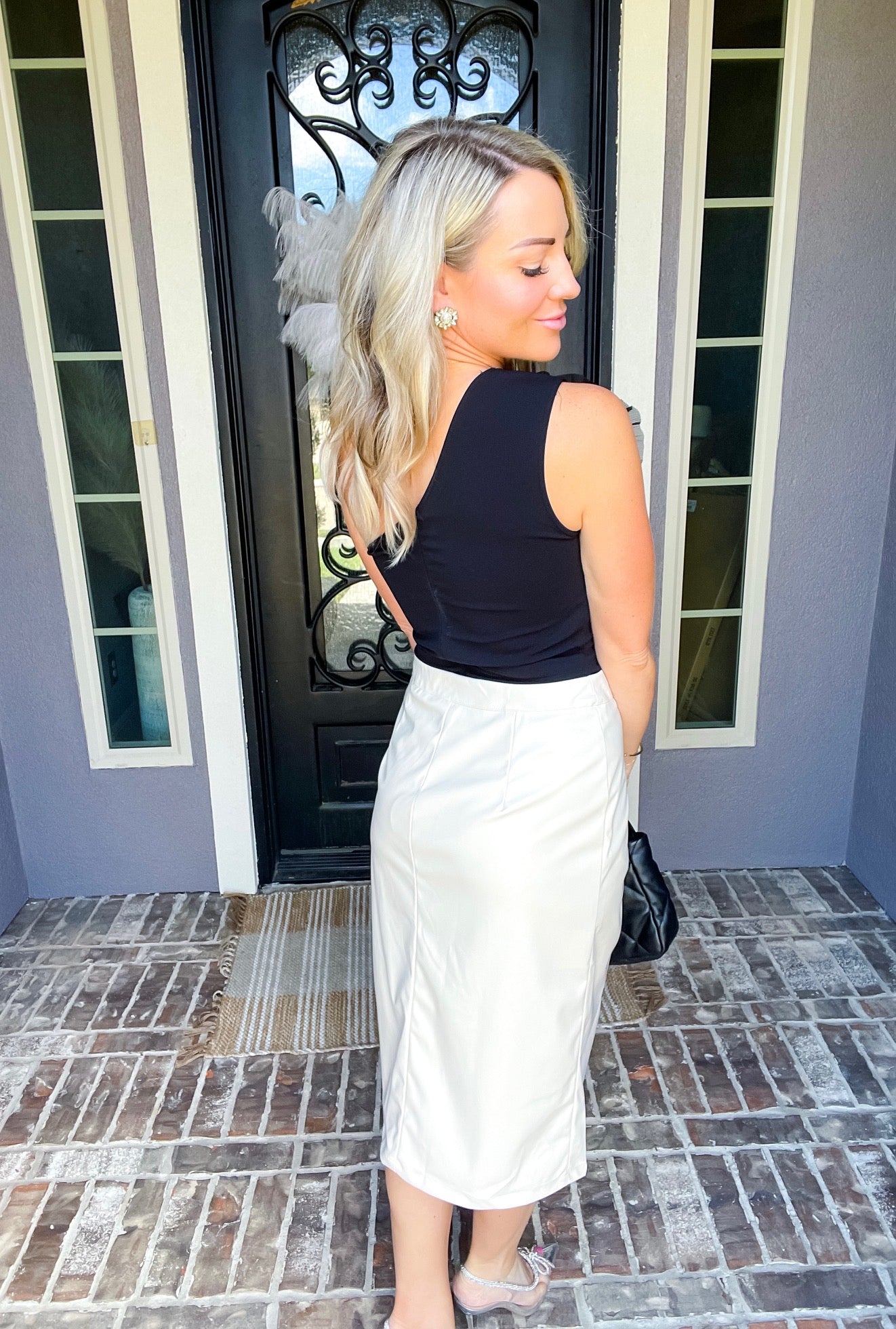 Down To Business Vegan Skirt - Ivory