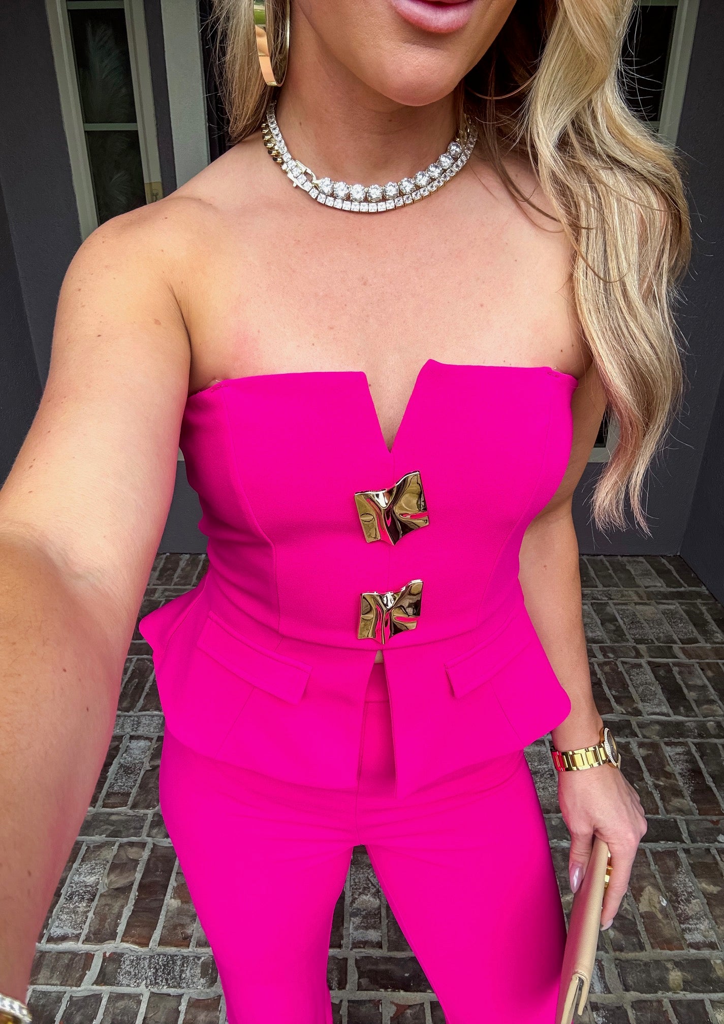 Pink Lady Strapless Top