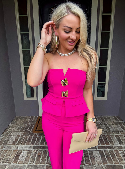 Pink Lady Strapless Top
