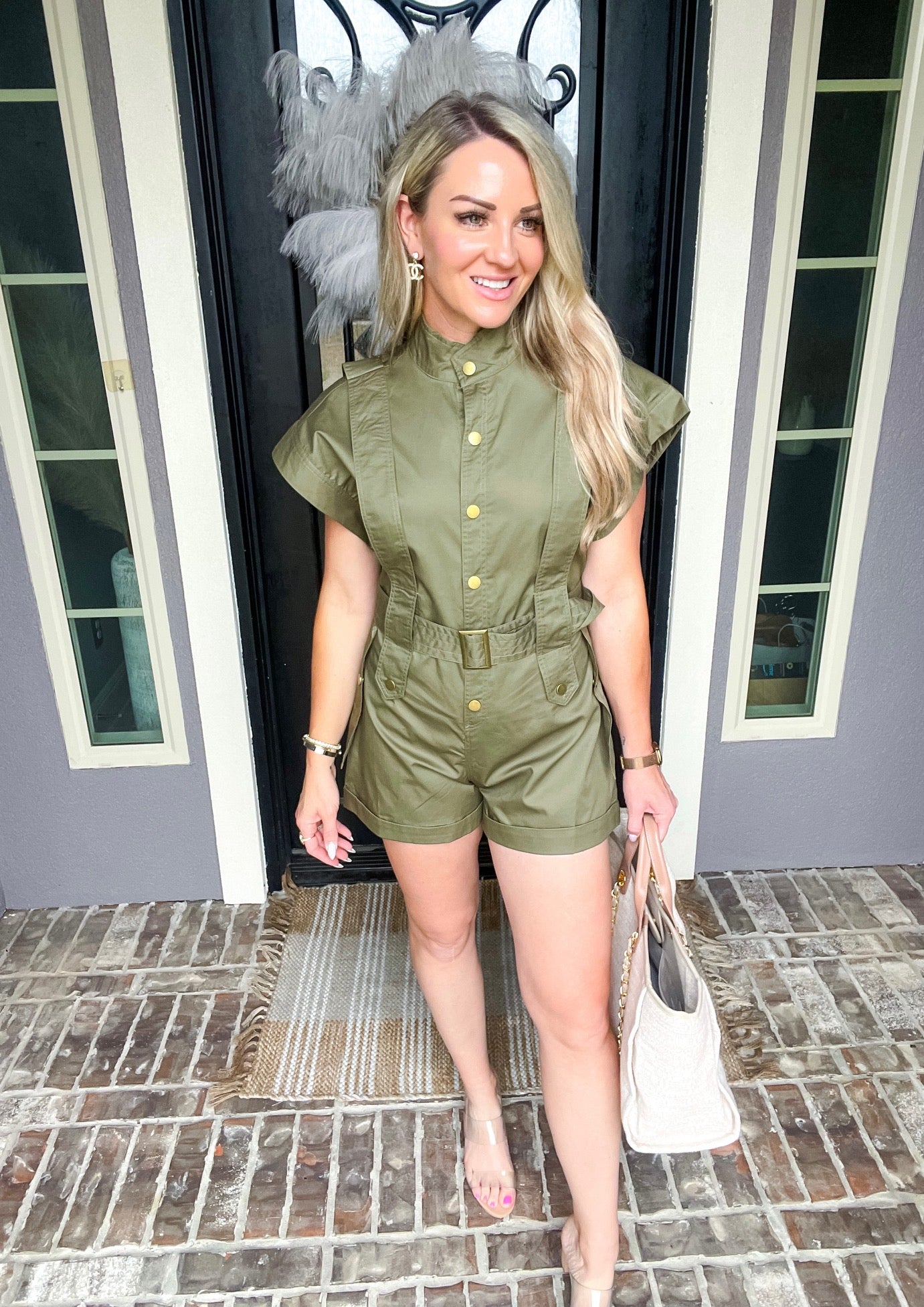 Headed Out Green Romper