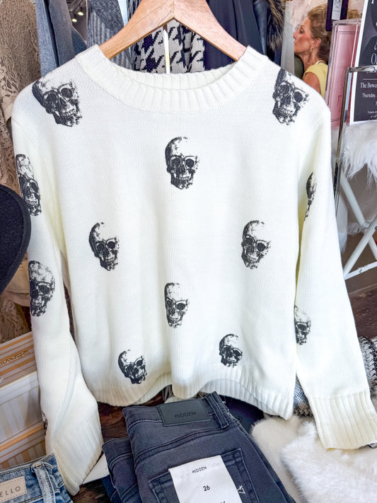 Skull Sweater - Ivory